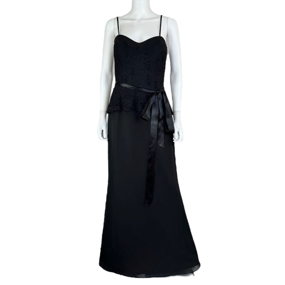 W Too NWT Black Maxi Formal Dress Size 10 C0149